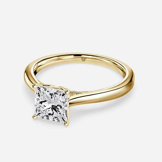 Yellow Gold Petite Solitaire Engagement Ring