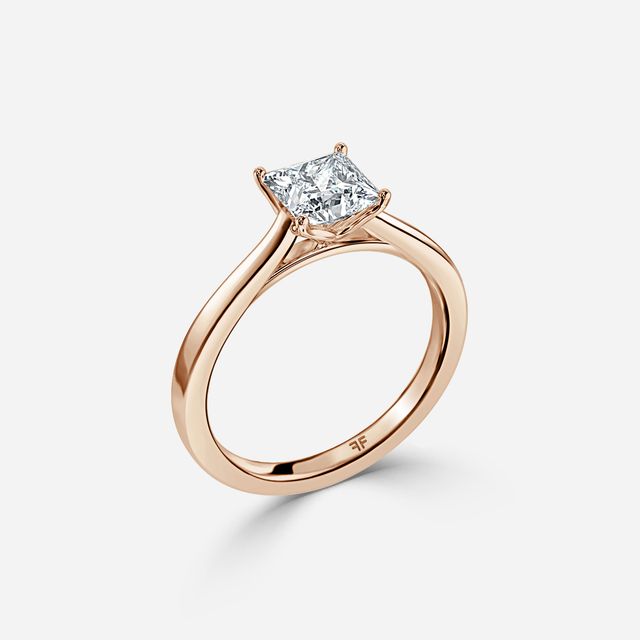 Rose Gold Petite Solitaire Engagement Ring