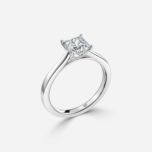 White Gold Petite Solitaire Engagement Ring