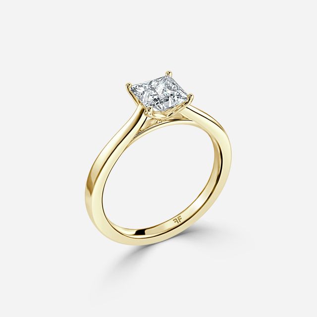 Yellow Gold Petite Solitaire Engagement Ring