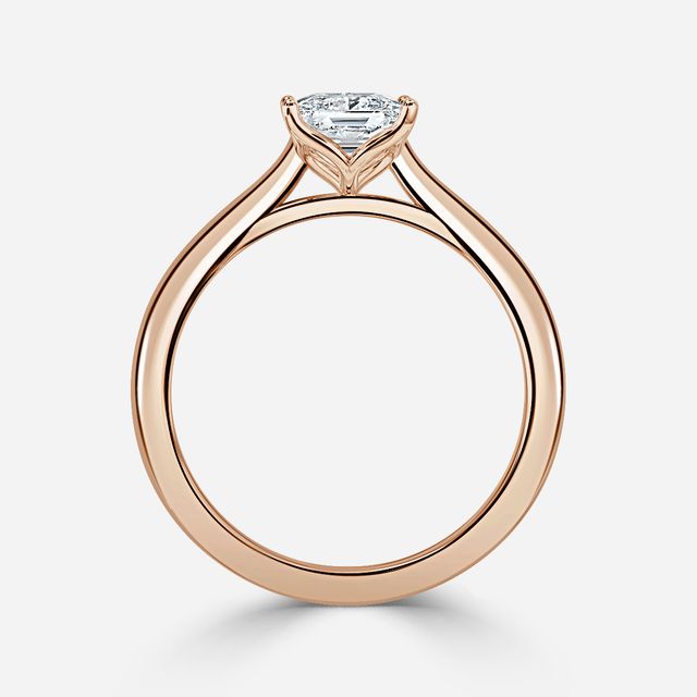 Rose Gold Petite Solitaire Engagement Ring