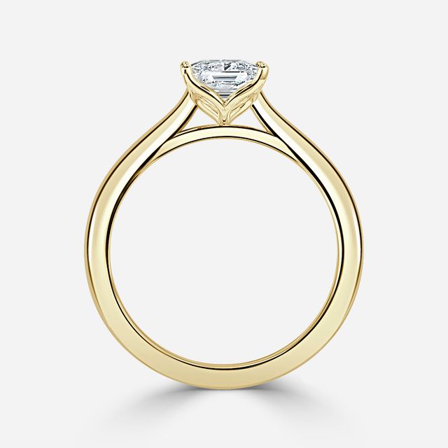 Yellow Gold Petite Solitaire Engagement Ring