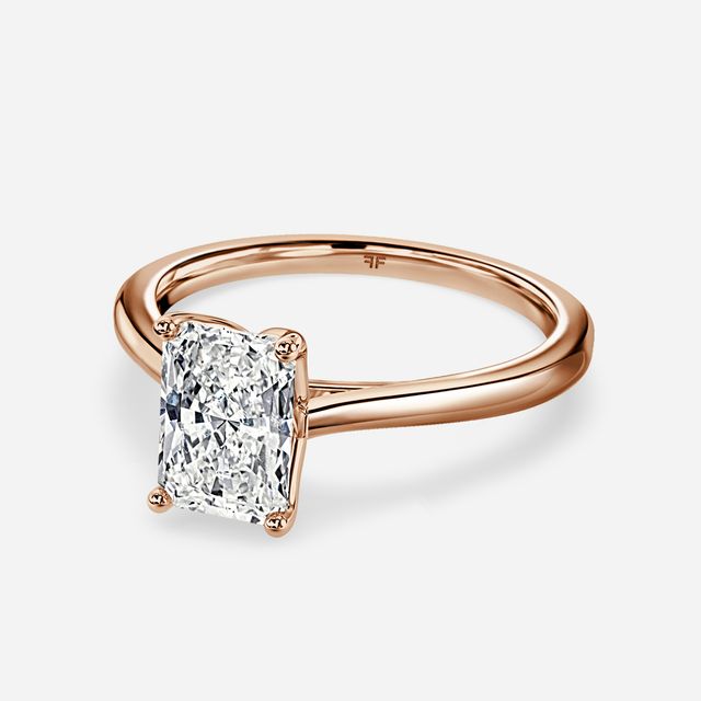 Rose Gold Petite Solitaire Engagement Ring