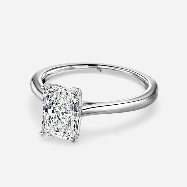 White Gold Petite Solitaire Engagement Ring