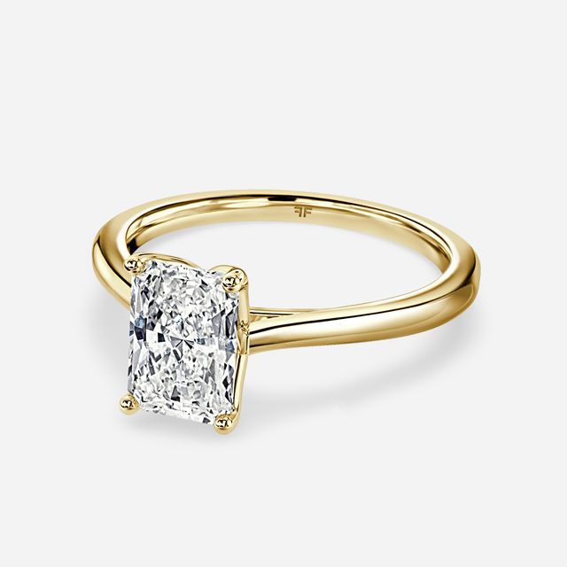 Yellow Gold Petite Solitaire Engagement Ring