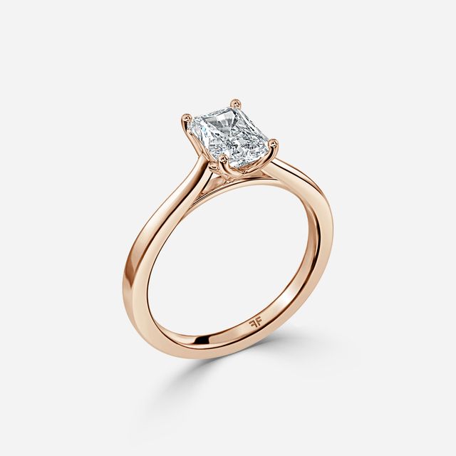 Rose Gold Petite Solitaire Engagement Ring