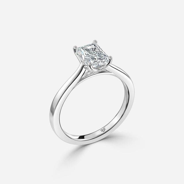 White Gold Petite Solitaire Engagement Ring