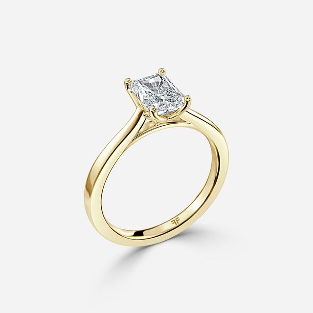 Yellow Gold Petite Solitaire Engagement Ring