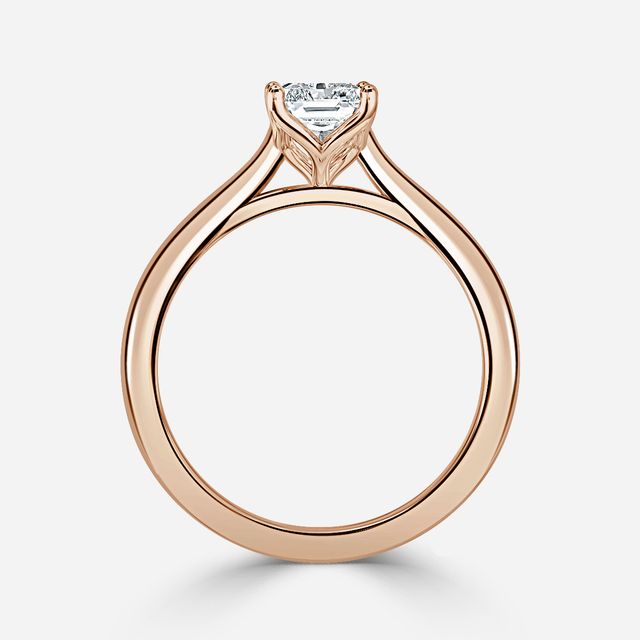 Rose Gold Petite Solitaire Engagement Ring