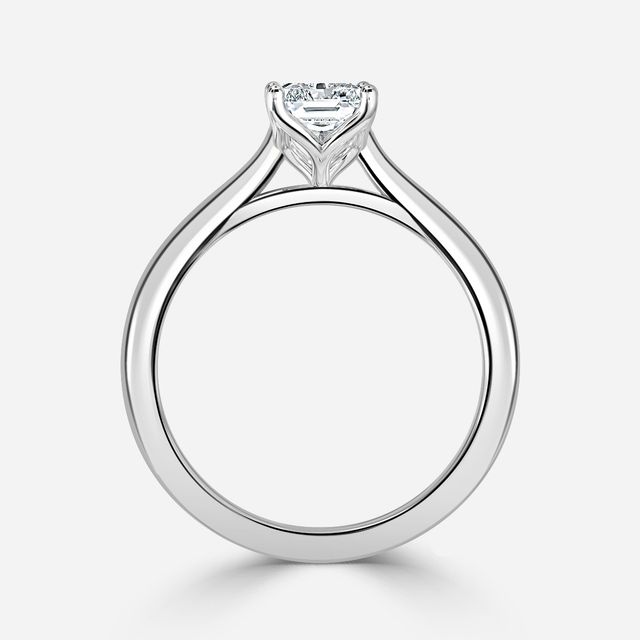 White Gold Petite Solitaire Engagement Ring