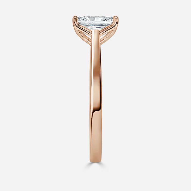 Rose Gold Petite Solitaire Engagement Ring