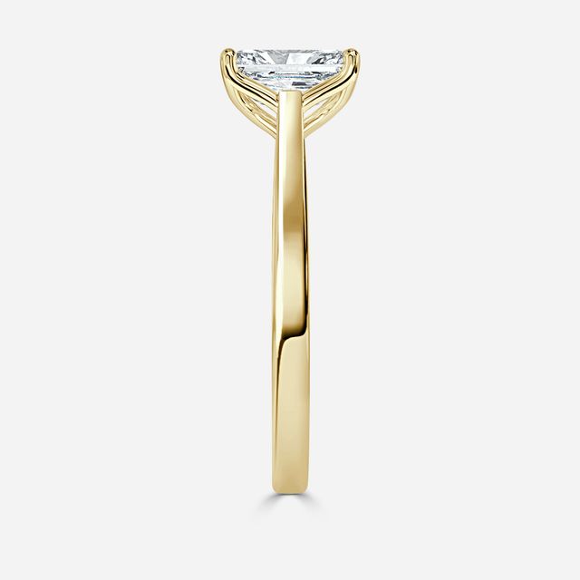 Yellow Gold Petite Solitaire Engagement Ring