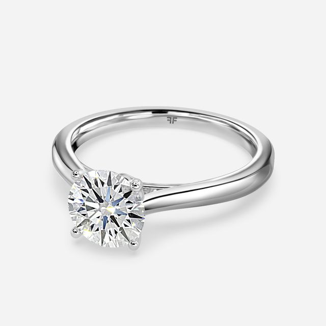 White Gold Petite Solitaire Engagement Ring