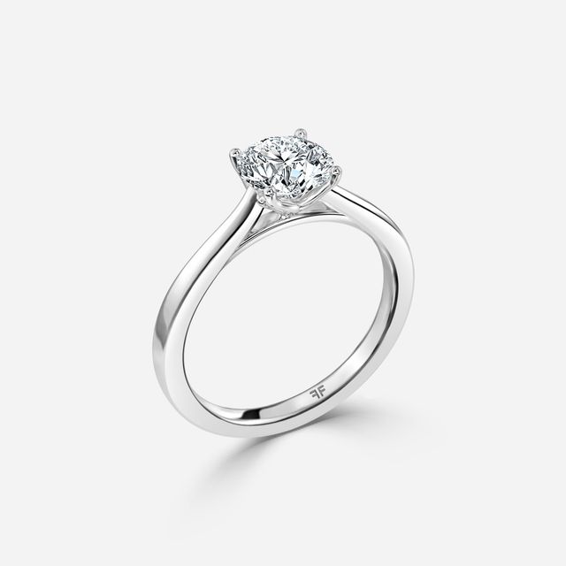 White Gold Petite Solitaire Engagement Ring