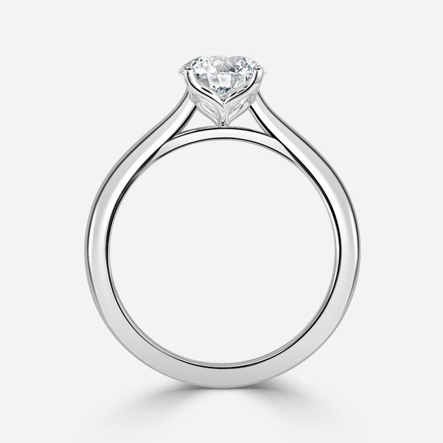 White Gold Petite Solitaire Engagement Ring