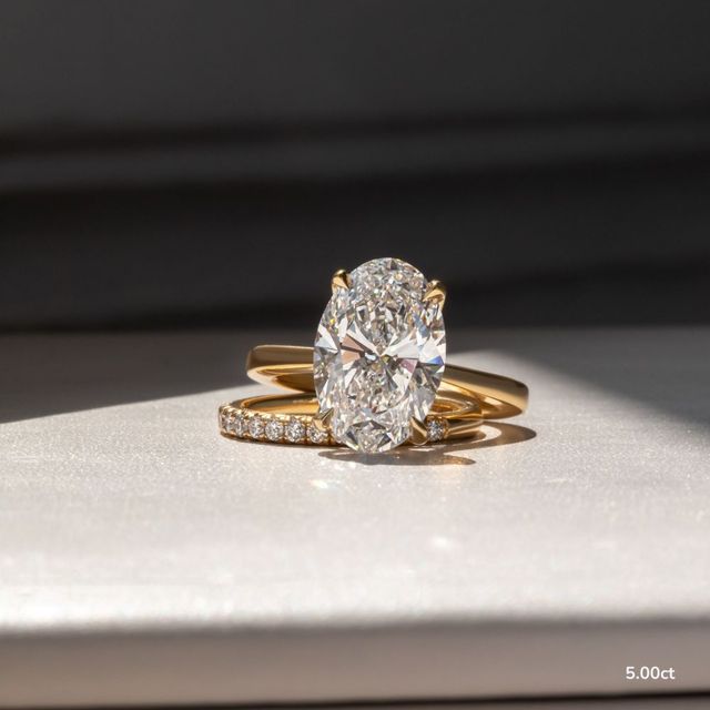 Yellow Gold Petite Flower Engagement Ring