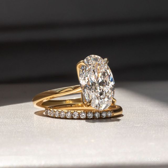 Yellow Gold Petite Flower Engagement Ring