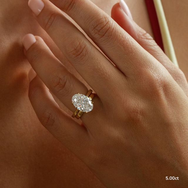 Yellow Gold Petite Flower Engagement Ring