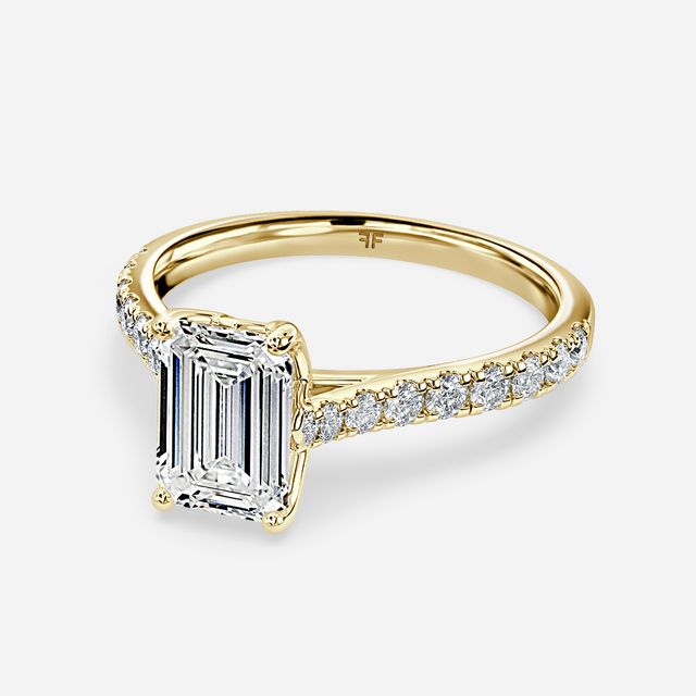 Aerin Pave Yellow Gold Engagement Ring