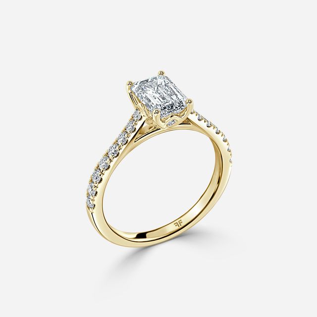 Aerin Pave Yellow Gold Engagement Ring
