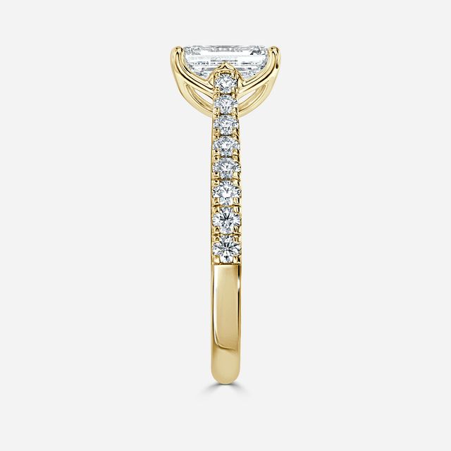 Aerin Pave Yellow Gold Engagement Ring