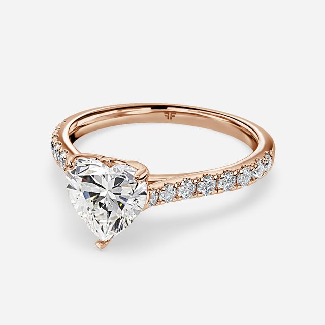 Aerin Pave Rose Gold Flower Engagement Ring