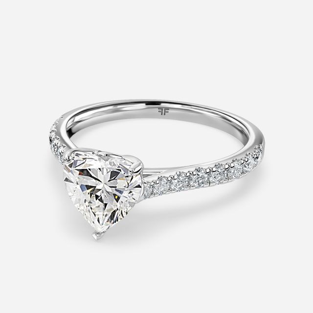 Aerin Pave White Gold Flower Engagement Ring