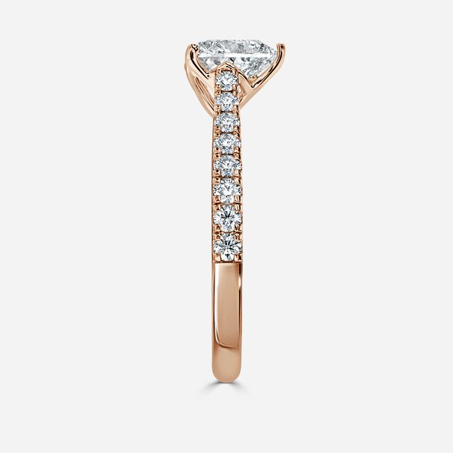 Aerin Pave Rose Gold Flower Engagement Ring
