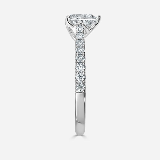 Aerin Pave White Gold Flower Engagement Ring