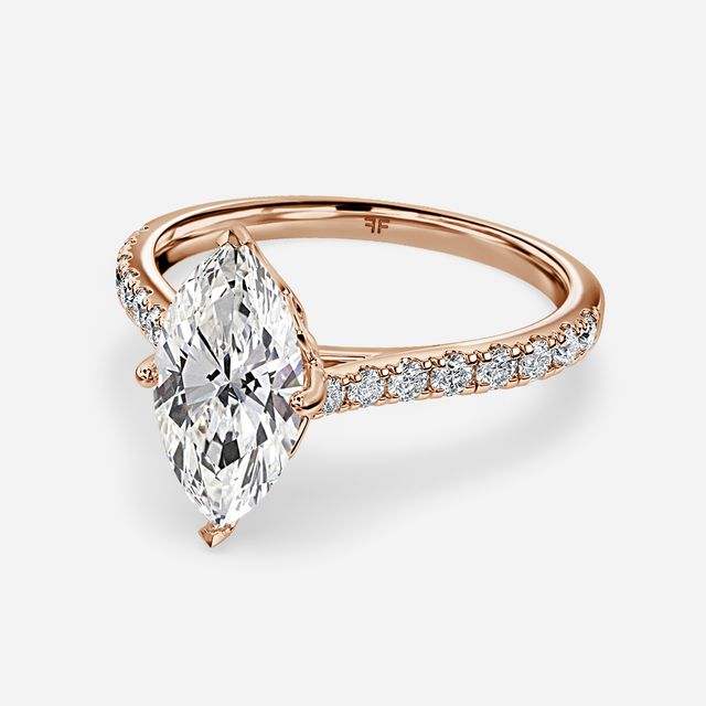 Aerin Pave Rose Gold Engagement Ring