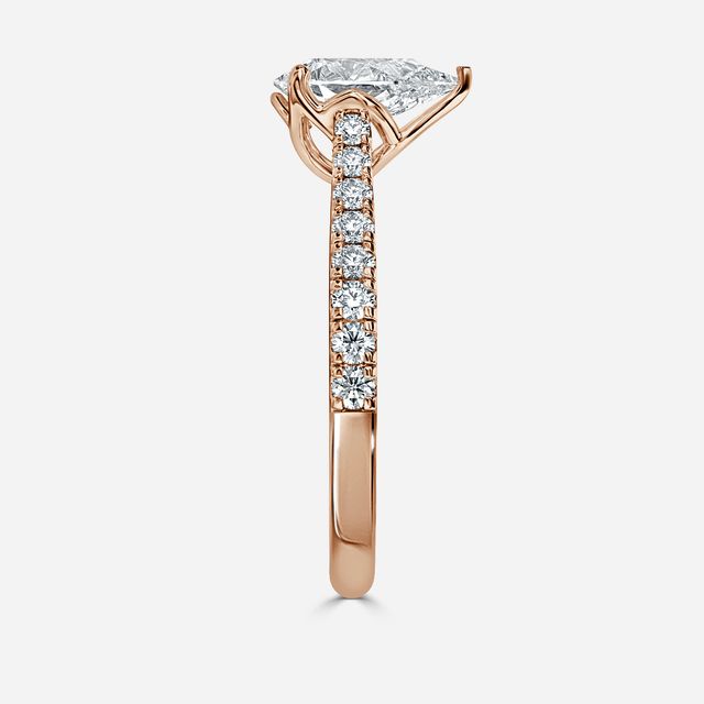 Aerin Pave Rose Gold Flower Engagement Ring