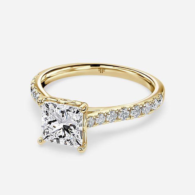 Aerin Pave Yellow Gold Engagement Ring