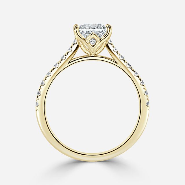 Aerin Pave Yellow Gold Engagement Ring