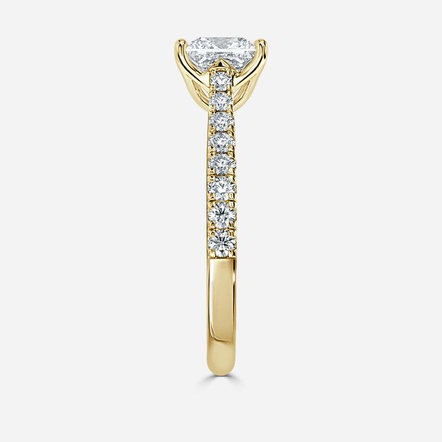 Aerin Pave Yellow Gold Engagement Ring