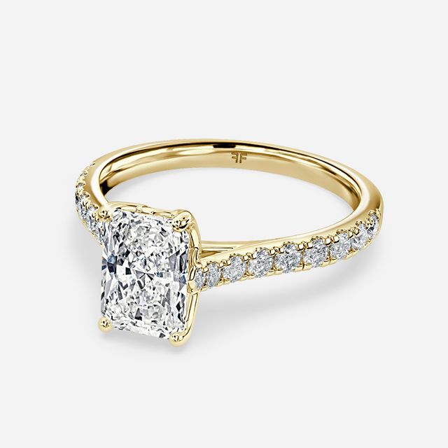 Aerin Pave Yellow Gold Engagement Ring