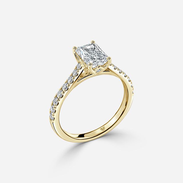 Aerin Pave Yellow Gold Engagement Ring