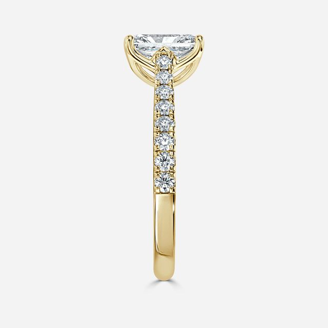 Aerin Pave Yellow Gold Engagement Ring