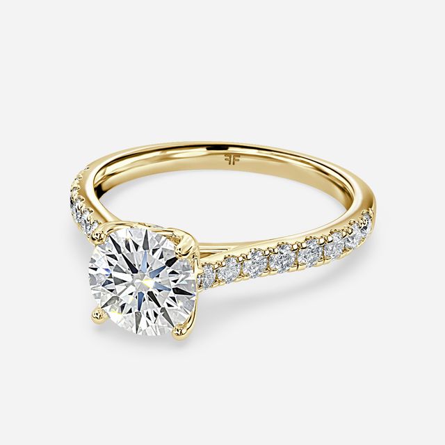 Aerin Pave Yellow Gold Engagement Ring