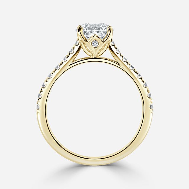 Aerin Pave Yellow Gold Engagement Ring