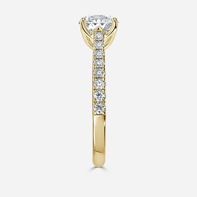 Aerin Pave Yellow Gold Engagement Ring