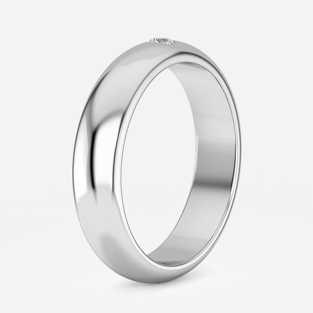 Ash Round In White Gold