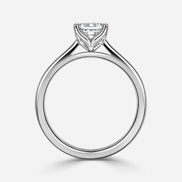White Gold Petite Solitaire Engagement Ring