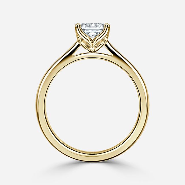 Yellow Gold Petite Solitaire Engagement Ring