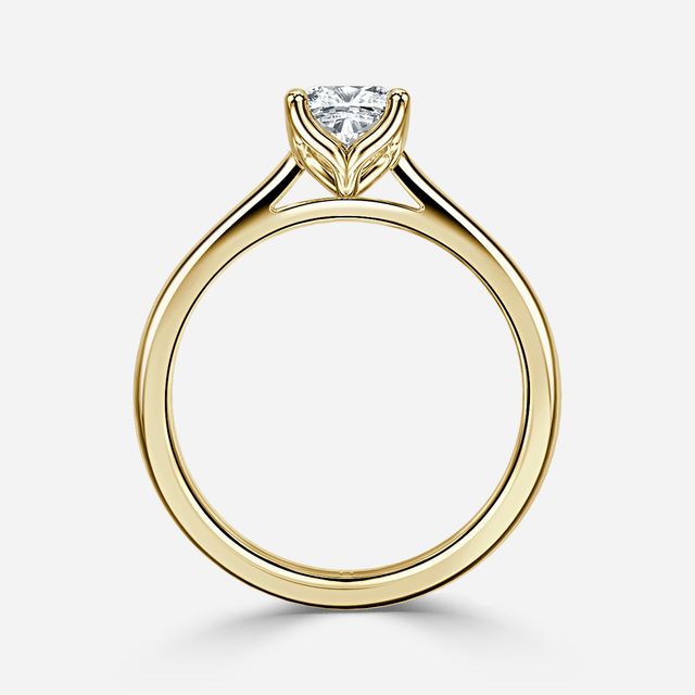 Yellow Gold Petite Solitaire Engagement Ring