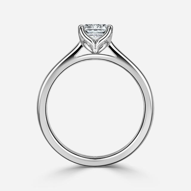 White Gold Petite Solitaire Engagement Ring