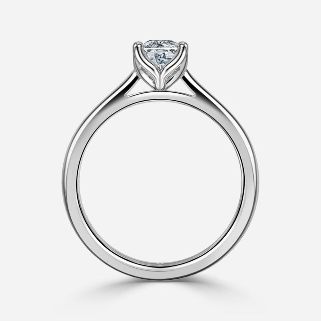 White Gold Petite Solitaire Engagement Ring