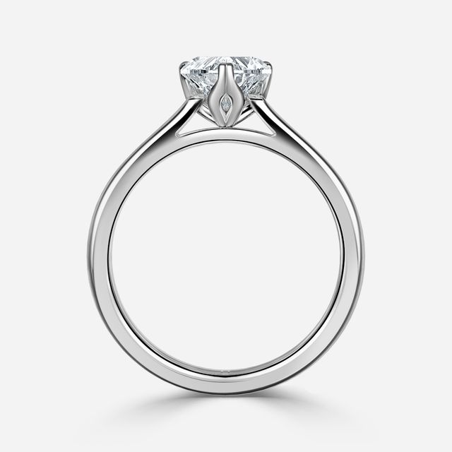 White Gold Petite Solitaire Engagement Ring