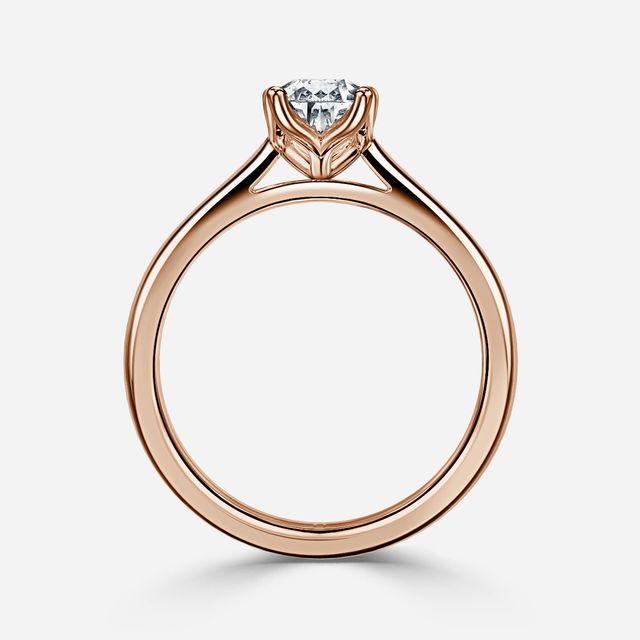 Rose Gold Petite Solitaire Engagement Ring
