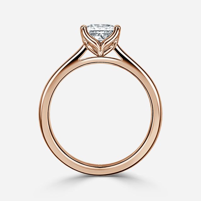Rose Gold Petite Solitaire Engagement Ring