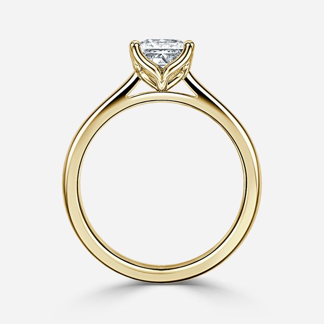Yellow Gold Petite Solitaire Engagement Ring